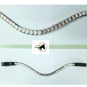 Accessoires d'équitation DIY : Bande de bride plate et fine, boucle à bouton-pression à changement rapide, chaîne de 8mm et 10mm avec cristaux, et chaîne de protection en cuir pour chevaux - Product Image 1