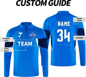 Survêtement de football personnalisé pour homme, respirant, avec capuche intégrale et manches longues, logo d'équipe, veste, faible MOQ, ensembles de vêtements de sport - Product Image 5