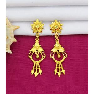 Pendientes chapados en oro de diseño antiguo, venta al por mayor africana, pendientes especiales de moda de lujo de Dubái Middle Est para mujeres y niñas nupciales - Product Image 6