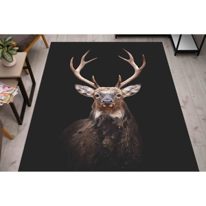 Deer <b>Rug</b>: Anti-Slip Animal Print Carpet, Farmhouse Decor,<b>Chenille</b> <b>Rug</b> - Product Image 5