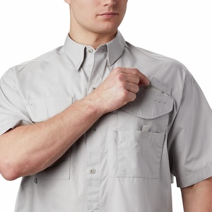Camisa informal de estilo Safari para hombre de algodón 100%, ropa a granel de otoño, ropa mixta, fardo de manga corta, camisa de gran tamaño para exteriores de Color sólido - Product Image 3