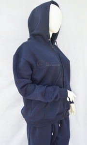 Custom Navy Tracksuit Set Full Zip Sportswear Jogger <b>Pants</b> 100% Organic Cotton Quick Dry Wholesale Manufacturer Private Label - Product Image 2
