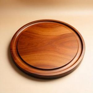 Assiette Chapati en bois d'acacia faite à la main plat Roti en bois de qualité supérieure pour la cuisine et le service de repas indien traditionnel - Product Image 1