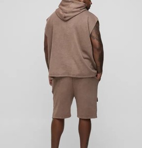 Verano en blanco hombres cordón pantalones cortos de sudor hombres logotipo personalizado marca calle Unisex grueso francés Terry algodón Casual gimnasio pantalones cortos de sudor - Product Image 6