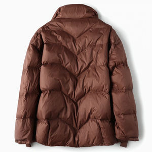 Chaquetas acolchadas marrones, chaqueta acogedora de estilo callejero para hombre, chaqueta de hombre cálida y de moda para invierno y actividades al aire libre - Product Image 2