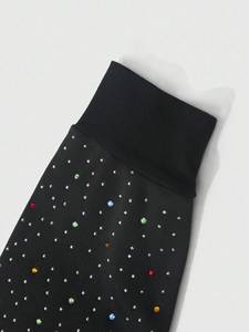 Sudadera con capucha para hombre de alta calidad con diseño callejero americano, decoración de diamantes de imitación, patrón sólido, todo el logotipo de diamantes de imitación en la parte delantera - Product Image 3