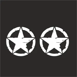 Autocollant de moto militaire vintage tout-terrain Master 2 pièces taille 10 cm - Product Image 1