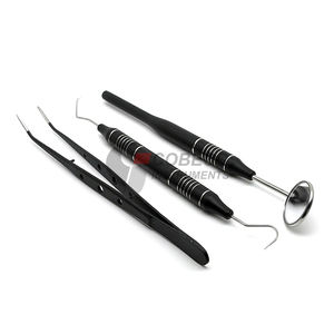 Ensemble d'instruments dentaires ergonomiques 3 pièces à manches angulaires en acier inoxydable pour une réduction de la fatigue des mains et un confort accru - Product Image 5