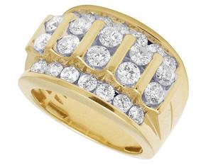 Joyería personalizada en plata S925 corte redondo Moissaanite diamante anillo de compromiso hombre - Product Image 2