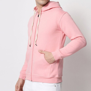 Sweat à capuche zippé pour homme en gros, hiver, avec impression numérique, logo personnalisé, tissu polaire, poche unie, coupe régulière - Product Image 3