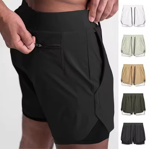 Short de sport athlétique et de gymnastique de haute qualité pour hommes, short d'entraînement et de course confortable avec logo personnalisé, double couche de poches solides - Product Image 6