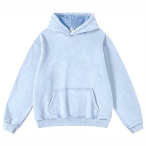 Premium Heavyweight Pullover Hoodies para hombres Custom Washed Cotton Blended Fleece Sudaderas con bordado Cozy Winter Comfort - Product Image 6