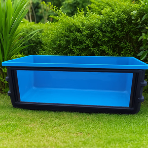 Bassin d'élevage de koïs en fibre de verre, réservoir d'aquaculture à recirculation d'eau - Product Image 1