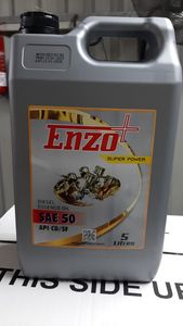 Enzo Plus SAE 50 API CD/SF Aceite de compresor El mejor lubricante automotriz con composición de aceite base 5 litros - Product Image 3