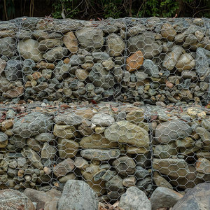 Wadah kotak Gabion anyaman baja daur ulang ramah lingkungan untuk proyek desain arsitektur lanskap berkelanjutan - Product Image 2