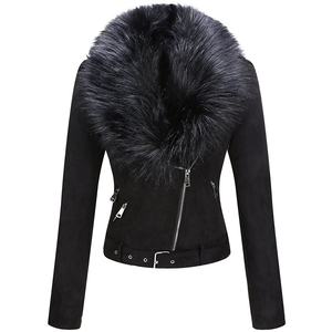 Vêtements d'hiver, vestes en peau de mouton tendance pour femmes, vestes à col en fourrure tendance - Product Image 4