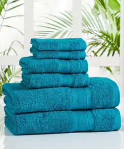 Hot sale towel style 100% cotton luxury face washcloth hand bath towel Set