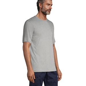 Camiseta de cuello de color plateado de secado rápido Supima de algodón Athletic Heather Core Blend Plain Solid Silver T Shirt - Product Image 2