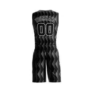 Vêtements de sport 2 pièces ensembles d'uniformes de basket-ball confortables impression par sublimation complète gilets et shorts sans manches pour hommes survêtements pour hommes - Product Image 4
