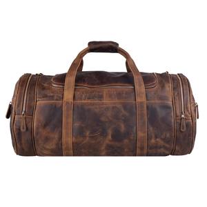 Sac à bagages de voyage vintage pour hommes en cuir véritable sacs de sport pour voyages d'affaires - Product Image 4