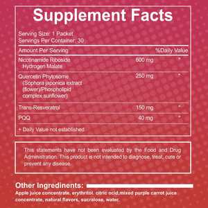 Suplemento NAD para Adultos en Oferta, 1000 mg de Nicotinamida Ribósido, Resveratrol, PQQ, Aumenta los Niveles de NAD+, Barritas Líquidas Antienvejecimiento, Iluminador de la Piel - Product Image 2