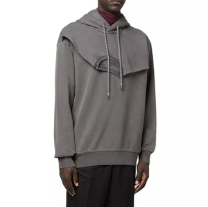 100% coton tech polaire éponge française 400gsm pull à capuche et sweat nouveau style lavé à l'acide vintage sweats à capuche broderie logo - Product Image 2