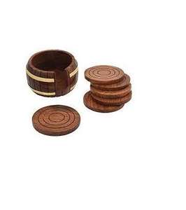 Posavasos Redondos de Madera para el Hogar, Juego de Posavasos de Madera, Posavasos Redondos de Madera Personalizados - Product Image 6