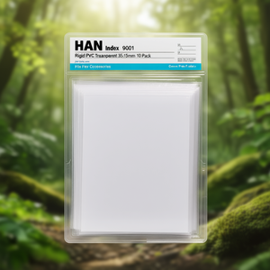 HAN Index Tabs 9001 Rigid PVC Transparent 35x15mm 10-Pack File <b>Folder</b> Accessories - Product Image 3