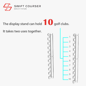 Support mural horizontal en acrylique pour clubs de golf, pour magasin de détail - Product Image 3