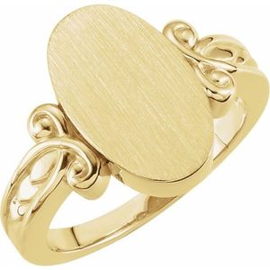 Oval Signet <b>Ring</b> Trendy 18K Gold Plated Princess Cut Diamond Inlay Geometric Number Shape Perfect Gift for Children - Product Image 3