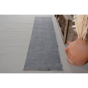 Tapis en Laine Vintage Style Classique Turc 220X1010 pieds à la Main Patchwork Rectangle Design pour la Maison Salon Gris Couleur Latex - Product Image 2