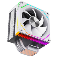 Refroidisseur d'air pour CPU XINMAI OEM ODM, 6 caloducs, ventilateur PWM ARGB 120 mm, logo personnalisé, noir et blanc, dissipateur thermique pour PC, fabricant en gros