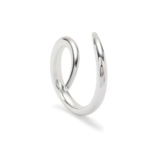 Bague de couple en argent sterling plaqué rhodium avec sertissage clos, bijoux fins - Product Image 1