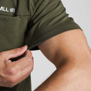 เสื้อยืด Power Move สีเขียวมะกอก ผ้าฝ้าย 100% คุณภาพพรีเมียม ระบายอากาศได้ดี พิมพ์ลายซิลค์สกรีน พร้อมคุณสมบัติการรีดอัด - Product Image 6