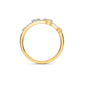 Double Diamond Open <b>Band</b> <b>Ring</b> for Women Stylish Modern Design Perfect for Engagement Gifts Everyday Fashion Jewelry - Product Image 2