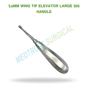 Élévateur dentaire chirurgical à pointe d'aile de 5,6 mm, grande poignée 505, pour extraction dentaire et élévation radiculaire - Product Image 2