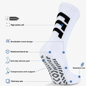 Calcetines atléticos de ajuste personalizado con logotipo OEM Material de secado rápido Diseño de alto rendimiento para deportes y fitness - Product Image 2