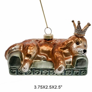 Adornos Navideños Decorativos Hechos a Mano de Cristal a Todo Color para Árboles y Diseños de Animales - Product Image 1