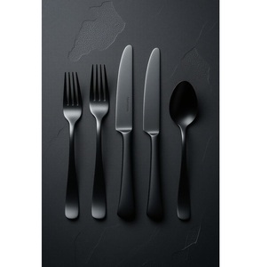 Juego de cubiertos de acero inoxidable con acabado dorado Fusión de fuerza elegante y deslumbrante para pulido plateado de comedor de lujo - Product Image 3