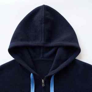 CUSTOM Trendy Gradient Hooded Knit <b>Cardigan</b> 100% Cashmere <b>Zip</b>-<b>Up</b> Custom Sporty Knitted Jackets for Autumn HOODIE - Product Image 6