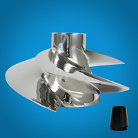 Impeller de jet ski de 155,5 mm de diamètre, pas 11/15, 3 pales en acier inoxydable, impeller de moteur à réaction Rotax pour Seadoo GTI SE 130 PWC
