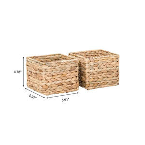 Meilleure vente jacinthe d'eau tissé jonc de mer plateau en rotin panier de rangement multifonctionnel personnalisable couleur taille maison panier - Product Image 3
