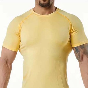 Camiseta informal de cuello redondo para hombre de estilo callejero de alta calidad 100% algodón transpirable cómoda manga corta Color sólido para - Product Image 2
