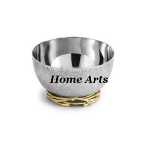 Bol décoratif en aluminium de conception classique forme ronde bol de service de nourriture de taille personnalisée par les arts à la maison - Product Image 5