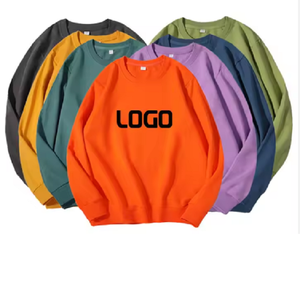 Sweat à capuche surdimensionné en molleton de coton 100%, coupe boxy, streetwear pour la saison d'automne, motif solide, col rond - Product Image 2