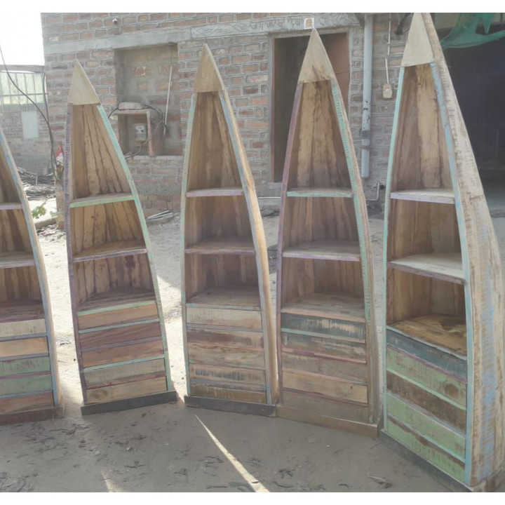 Impressive Modern Vintage Solid Surface Wooden Boat Shape Bar Storage Cabinet Rustic Design Restaurants Bars Clubs OEM Available