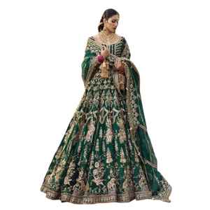 AA IMPEX Party Wear Bollywood Style Frock Suit Indian Pakistani Women's Wedding Wear Sharara Gharara Suit Lace para Mother Bride - Product Image 1