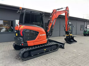 Mini-excavatrice sur chenilles Kubota KX060-5, 6 tonnes, compacte, avec boîte de vitesses, pour travaux de construction et agricoles - Product Image 2