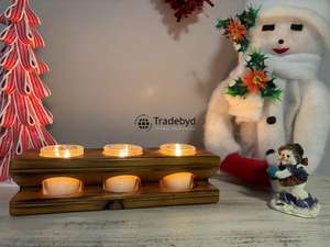 เชิงเทียนไม้ทำด้วยมือคุณภาพพรีเมี่ยมเก๋ไก๋ตกแต่งบ้านทันสมัยเน้นการตกแต่งภายในที่ทันสมัย - Product Image 3