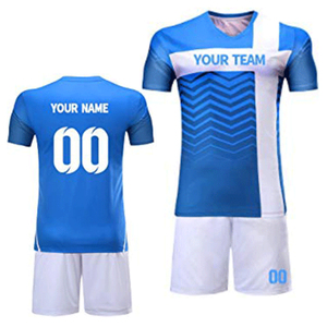 Conjunto de Camiseta y Pantalones Cortos de Fútbol Personalizables al por Mayor, Unisex, Tallas Grandes, Transpirables, de Secado Rápido, 100% Poliéster, Premium para Verano - Product Image 3